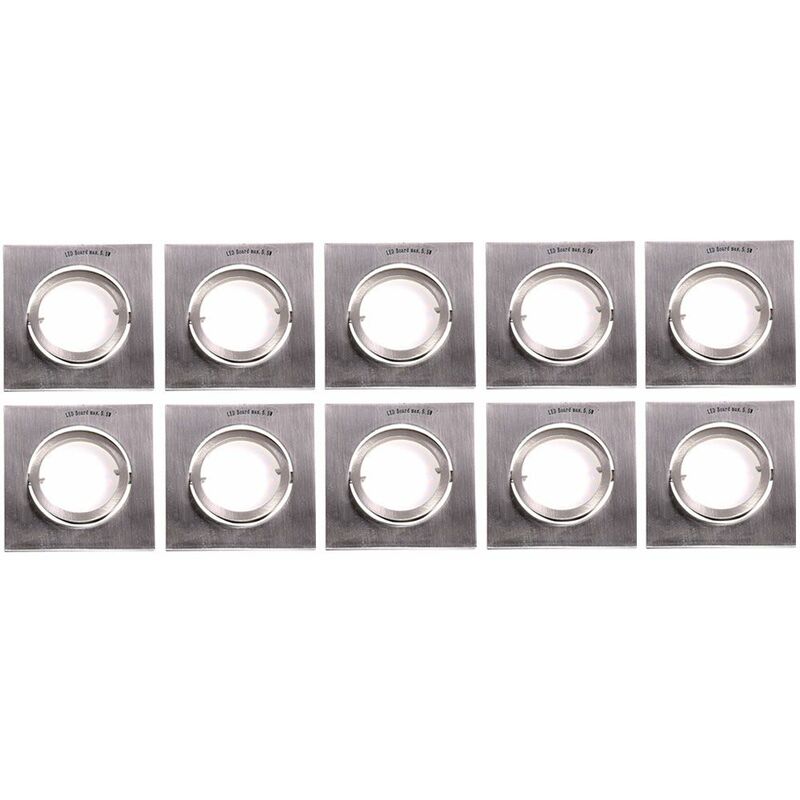 

Juego de 10 focos empotrables LED, plafones de aluminio, lámparas angulares ajustables para comedor, sala de estar, cartón dañado