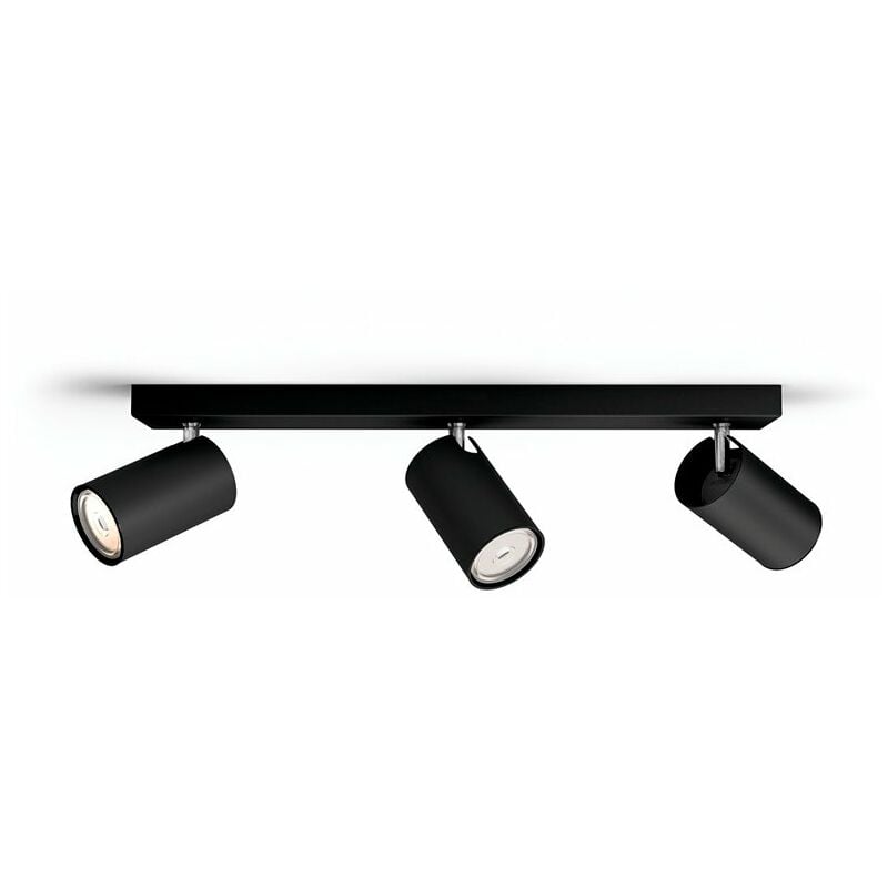 

Regleta de 3 focos negra GU10 5,5W Kosipo Philips