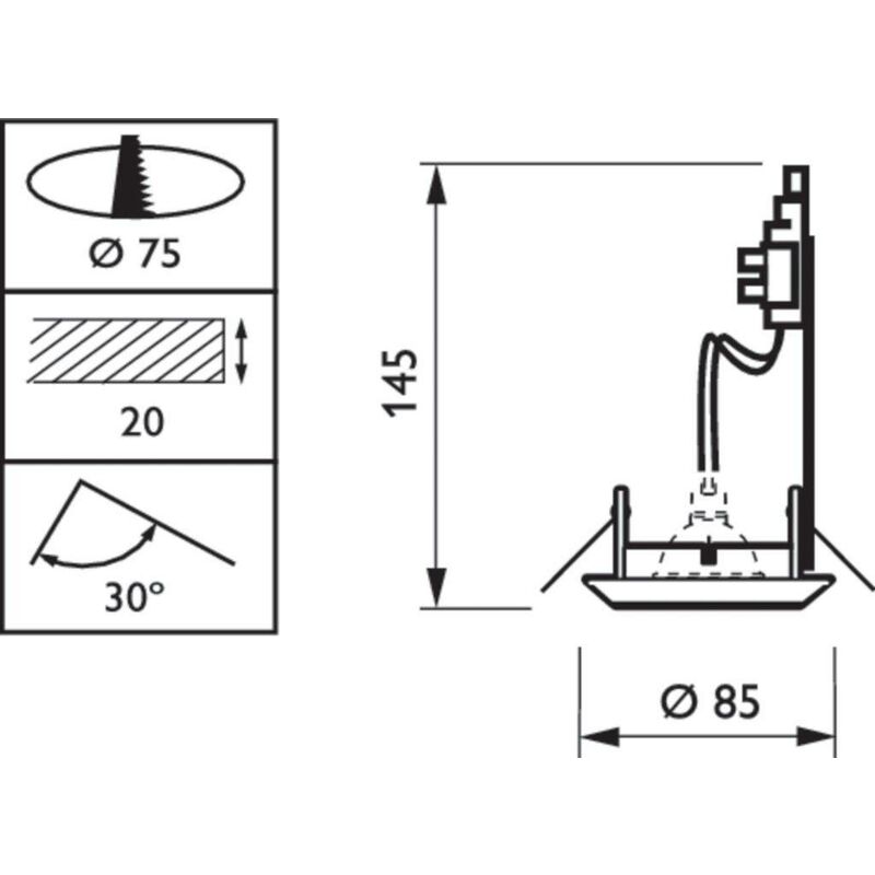 

Focos LED empotrables 380lm - RS049B LED-MS-40-5W Blanco cálido 2700K - Aluminio - Philips