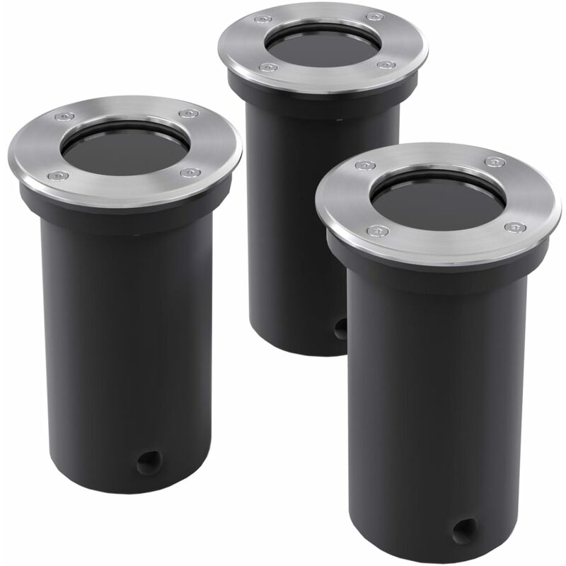 

Focos LED empotrables de suelo de jardín redondos 3 uds