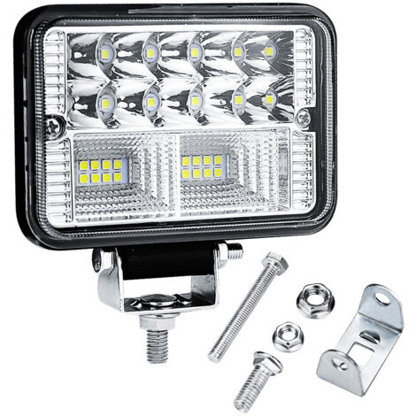 Focos LED, tira de luz LED de 4 pulgadas y 78 W, una luz todoterreno combinada de foco/proyector de 26 LED, tres filas de luces de trabajo LED.