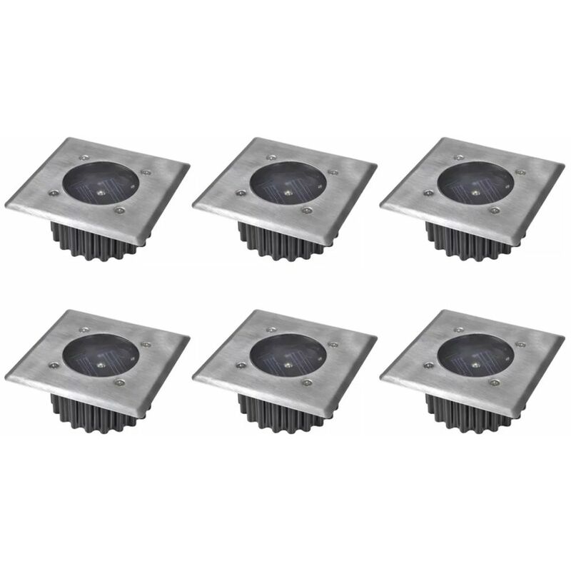 

Focos redondos de suelo solares 6 unidades
