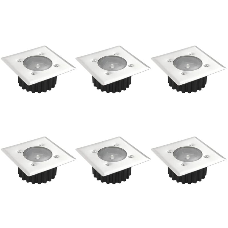 

Focos redondos de suelo solares 6 unidades