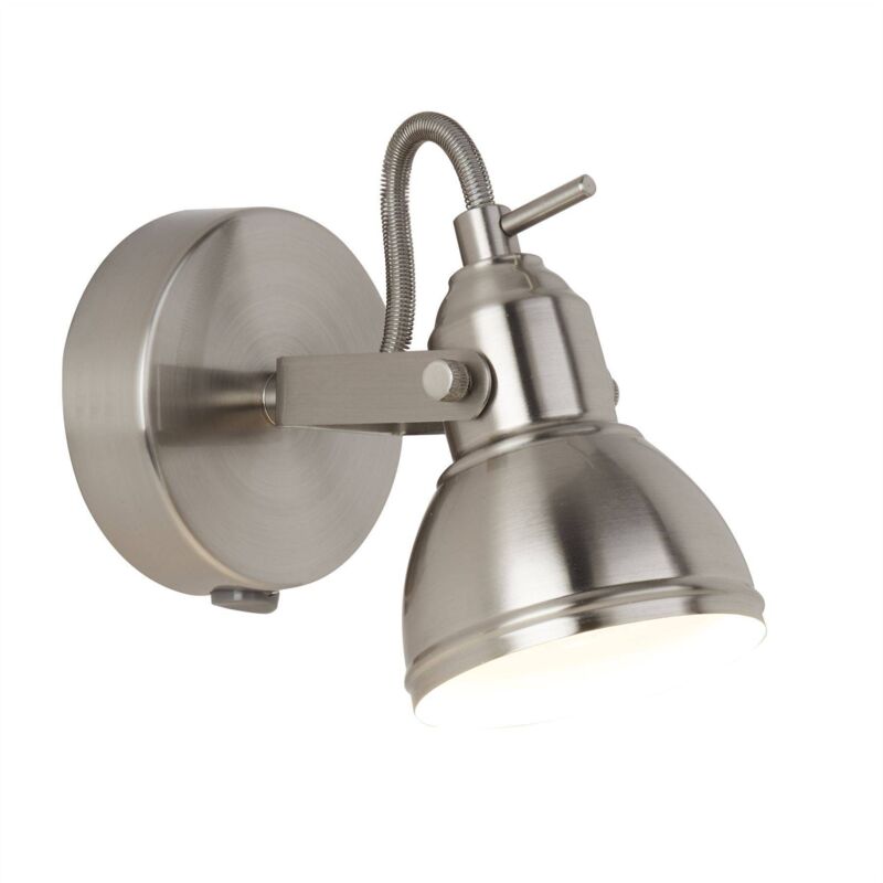 Searchlight Focus 1 Ltt justerbar vggspotlight satin silver, GU10