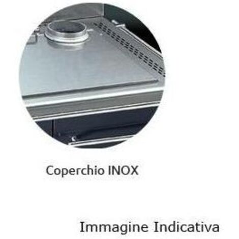 Focus Coperchio Inox per Cucina a Legna Focus 90cm Scarico Fumi a Destra