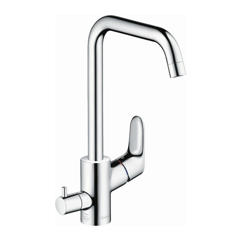 Hansgrohe - robinetterie de cuisine Focus M41 260 1jet 31823000 chromé , bec orientable, robinet d&39arrêt de l&39appareil