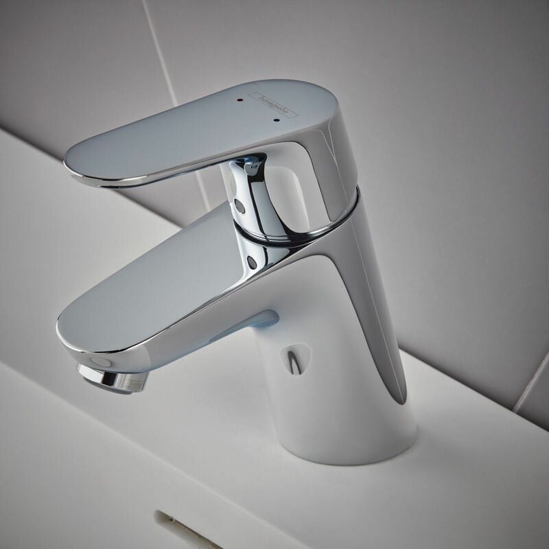 Focus Single Lever Basin Mixer Tap Eco Modern Chrome 1TH HG31733000 - Silver - Hansgrohe