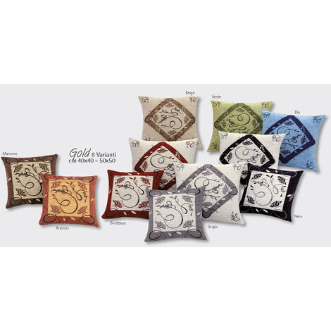 Fodera Arredo Disegno Gold, misura40x40coloreMarrone