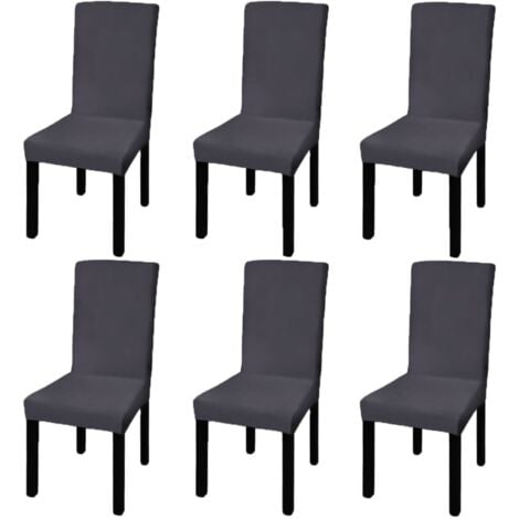 Fodera Elastica per Sedie 6 pz Antracite