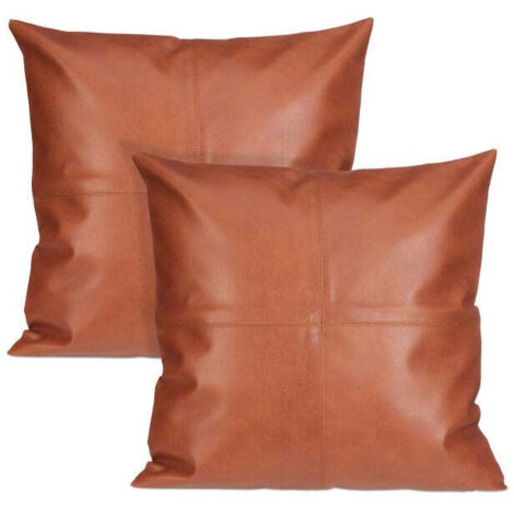Fodera per cuscino in similpelle - set da 2