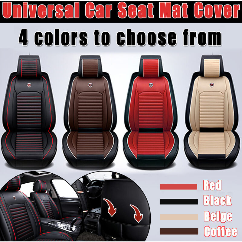 Image of Fodera per cuscino per sedile anteriore auto universale quattro stagioni (nero, impermeabile-edizione deluxe)