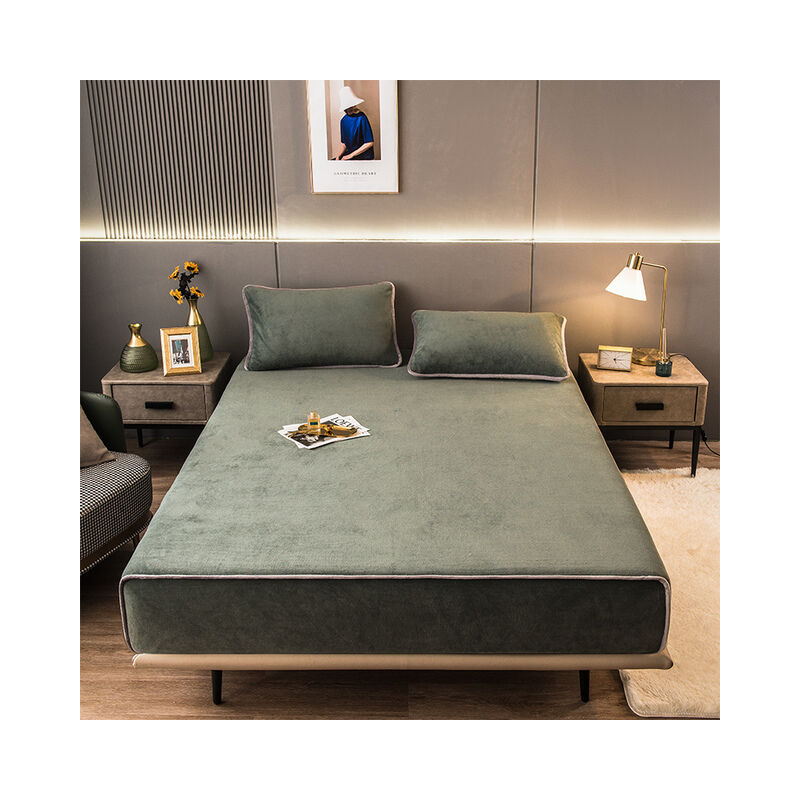 Fodera per materasso in velluto con elastico caldo...