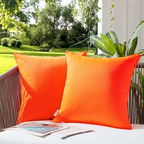 patio per giardino divano in rattan Pannow Copricuscino decorativo per esterni - impermeabile prato Arancione 50 x 50 cm confezione da 2 pezzi 