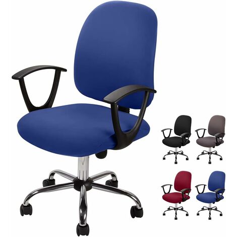 Fodera for Sedia Rimovibile Elastica in Tessuto Elastico Rimovibile Colore : Blu Protezione for Sedia Rimovibile Girevole Rimovibile for sedie da Ufficio KSTE Fodera for Sedia da Ufficio 