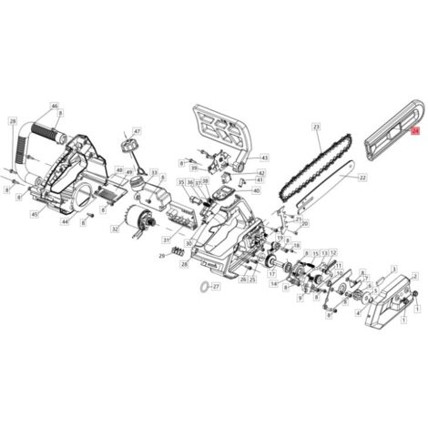 Fodero barra motosega THCS22-07 ORIGINALE BLUEBIRD 3013800460000