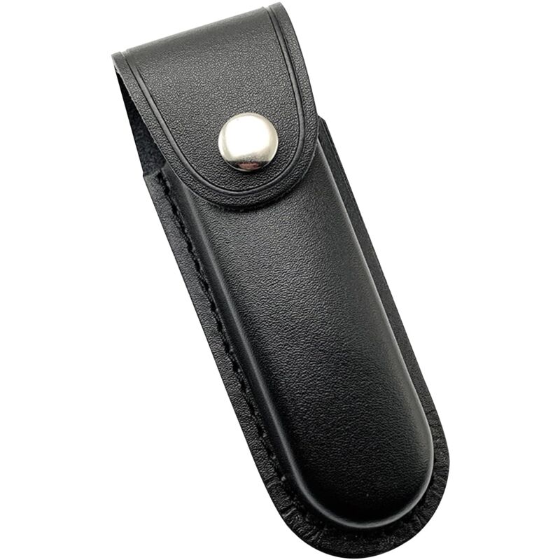 Image of Fodero per coltello in pelle, custodia per coltello, fodero per coltello da caccia, fodero per coltello tascabile con chiusura a scatto, passante per