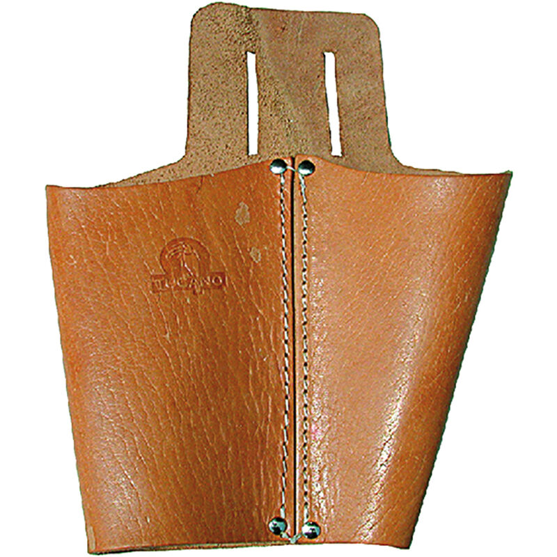 Image of Nuova Cuoio - Fodero in cuoio per forbici e segaccio da potatura con passante per cintura 2 tasche