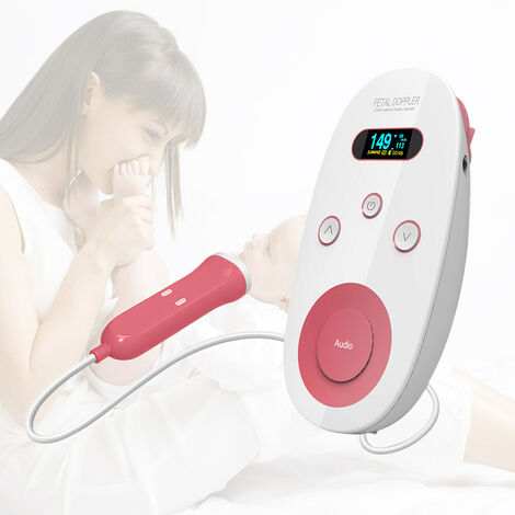 Fœtal – Moniteur de rythme cardiaque pour bébé pour maman, moniteur de rythme cardiaque fœtal Doppler haute sensibilité pour la grossesse, Doppler fœtal