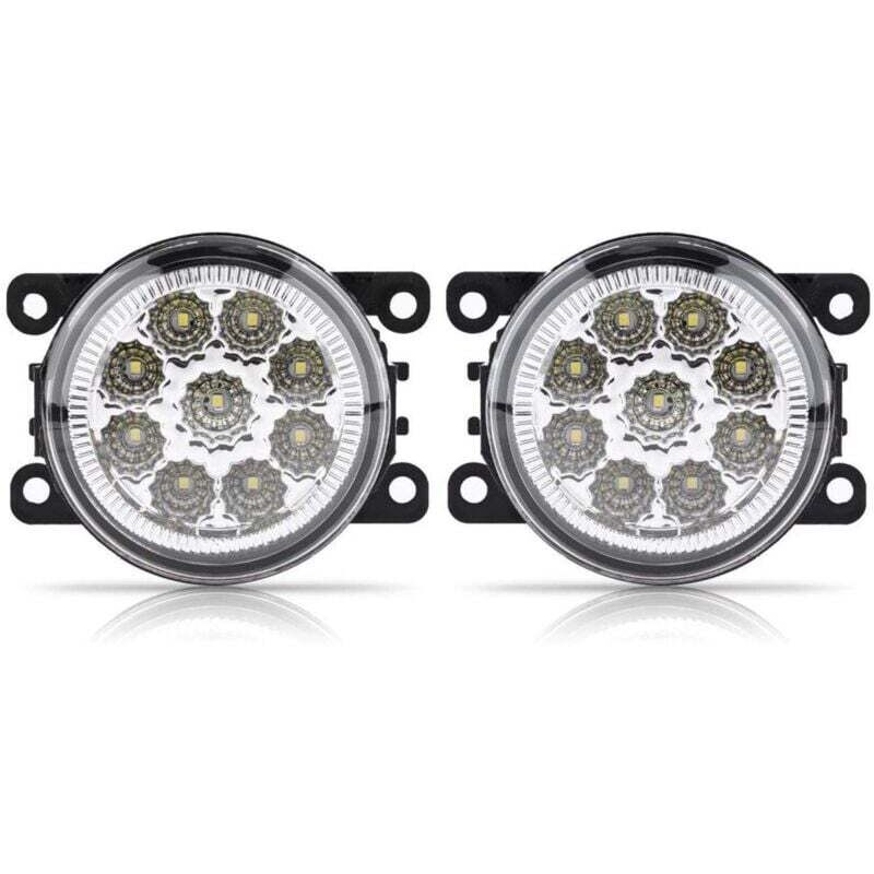 Fog Light Ranger,Fog Light Ranger, Feux Diurnes Rond,Fendinebbia+Smart+450,Feux De Jour Led Fiat Drl Voiture Antibrouillard,Antibrouillard,9 Led