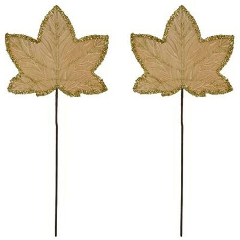Foglia in velluto oro decorazioni per albero di natale addobbi natalizi set da 6 molto belle moderne particolari