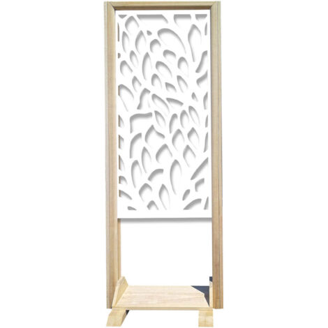 FOGLIE - Separè - Paravento modulabile - 70x190cm - in Legno e PVC - Colore: bianco