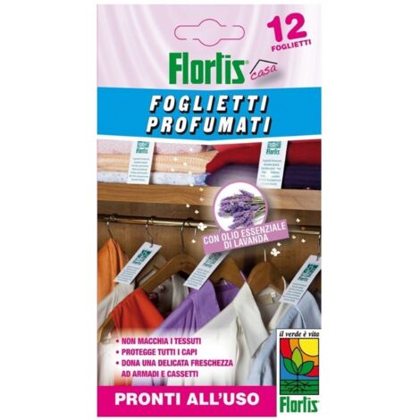 Foglietti profumati x armadi e cassetti 12pz flortis orvital