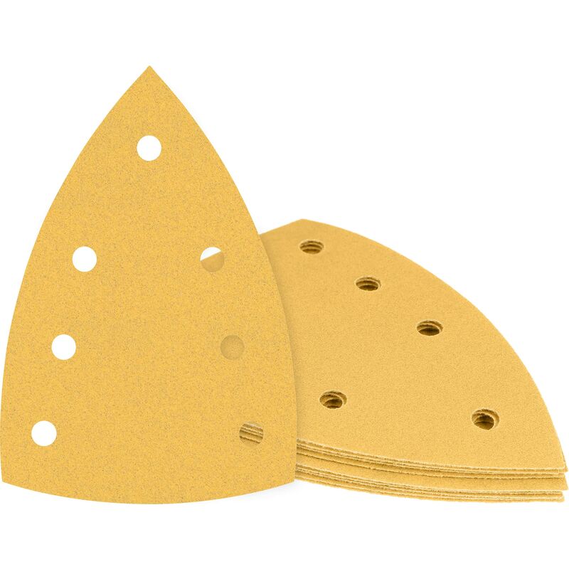 Professional 10x Carte abrasive Expert C470 con 7 fori (per Legno duro, Vernice su legno, 100x150 mm, Grana 400, accessorio Levigatrice palmare)