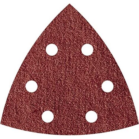 Foglio abrasivo triangolare autoadesivo per legno/metallo Gr240 95 mm, 5 pezzi