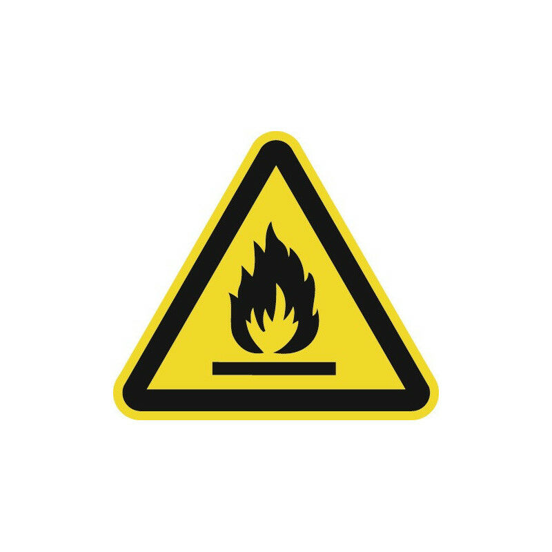Image of Segnale di avvertimento ASR A1.3 / DIN EN ISO 7010 200mm avvertimento di sostanze infiammabili pellicola