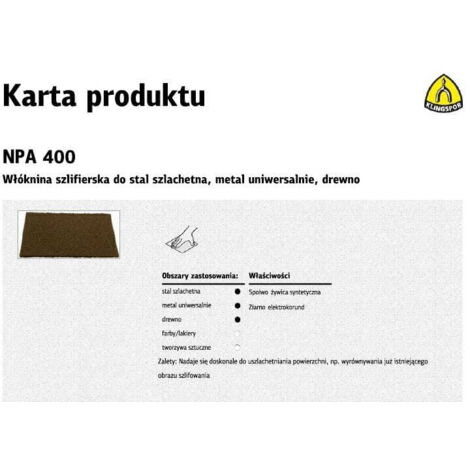 FOGLIO NON TESSUTO NPA400 152x229mm FINE