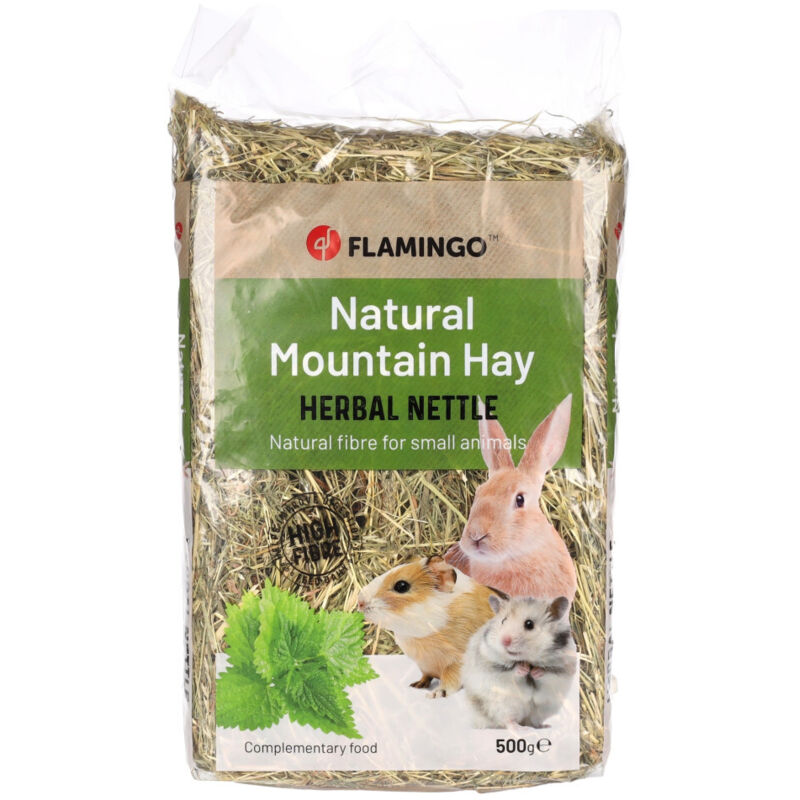 Foin de montagne avec orties 500 g pour rongeurs - Flamingo