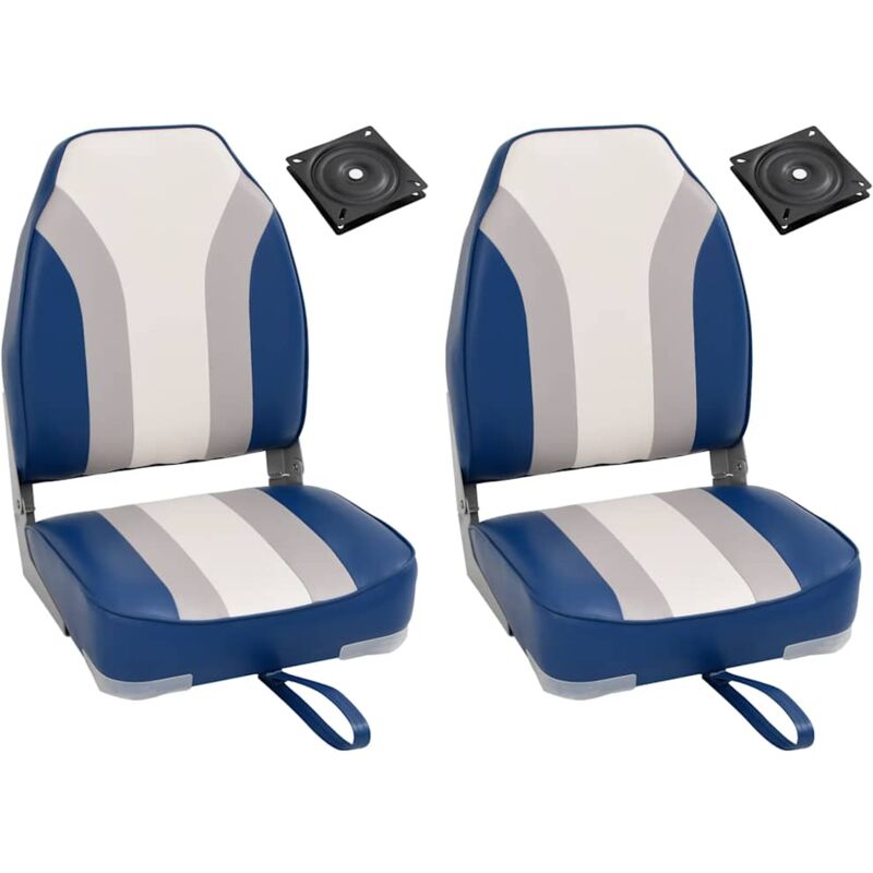 Foldable Boat Chairs 2 Pcs High Backrest Vidaxl