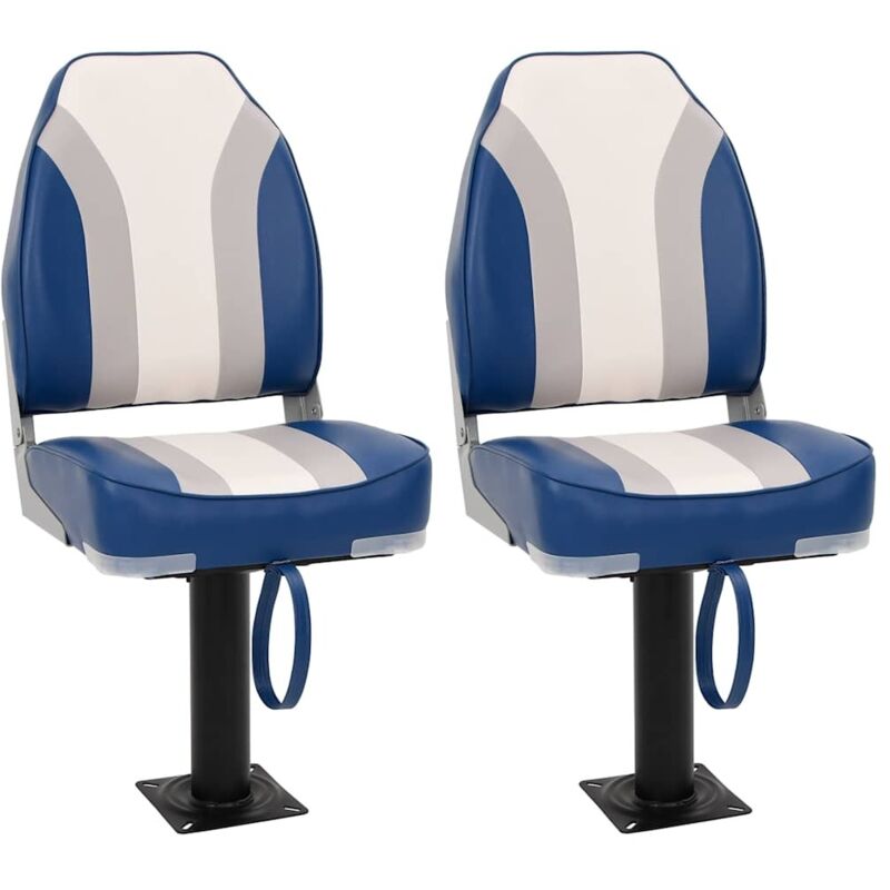 Foldable Boat Chairs 2 Pcs High Backrest Vidaxl