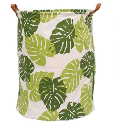 Foldable Canvas Laundry Basket with Handles, Collapsible Storage Container, Bucket for Kids Clothes, YMYNY