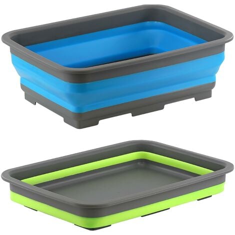 1pc Foldable Bowl & Plate & Bucket Portable Sink With Handle, Collapsible  Wash Basin, Drainage Plug Included, For Camping & Travel, 9l Capacity