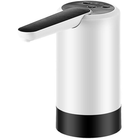 Foldable Electric Water Bottle Pump Water Bottle Dispenser for Homes Offices Camping 075 White 3 Button Quantitative
