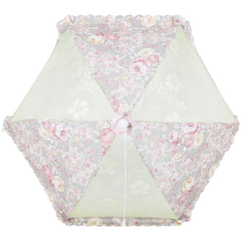 Foldable Food Dish Cover Anti Fly Food Umbrella Tent Dustproof Mosquito Tool for Outdoor PicnicsGreen