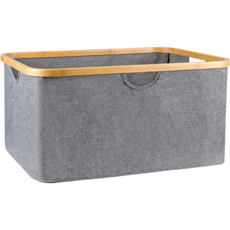 Foldable Laundry Basket Dark Grey 40L Storage Basket Folding Space Saving Laundry for Clothes & Linen Foldable Wash Clothes Storage for Wet & Dry Laundry (54x40x26.5)