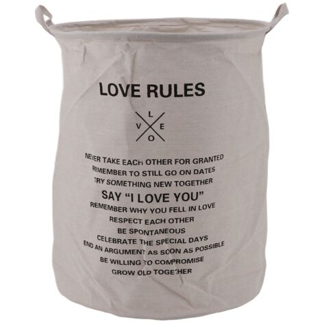 Foldable Laundry Basket Large Capacity Multifunctional Collapsible Dirty Clothes Hamper Folding Storage Basket for Bathroom Bedroom Home Love Rules