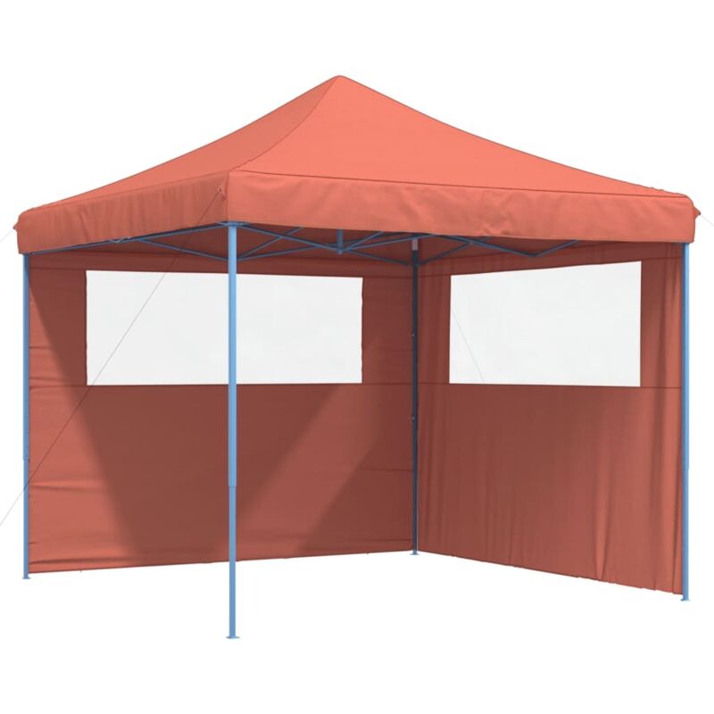 Vidaxl - Foldable Party Tent Pop-up With 2 Sidewalls Terracotta