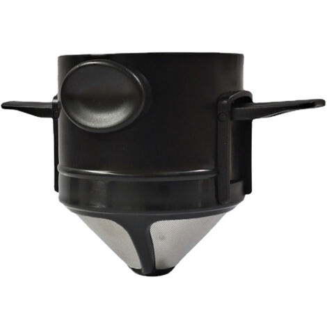 Foldable Portable Pour Over Coffee Dripper Reusable Double Layer Mesh Coffee Filter Black