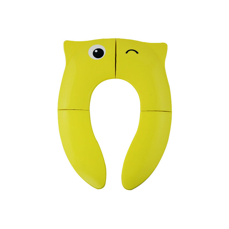 Foldable Potty Toilet Training Seat Portable Travel Toddler Toilet Seat pp Material Yellow