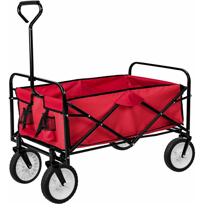 Garden trolley foldable - garden cart, beach trolley, trolley cart - red