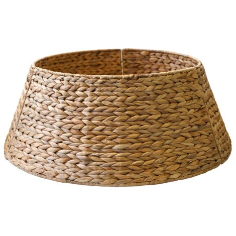 Foldable Round Tree Skirt - Water Hycainth - L62 x W62 x H26 cm - Natural