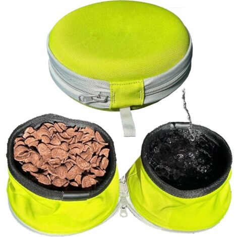 Foldable Silicone Outdoor Pet Bowl, Pet Feeder Storage Bag, Dog Bowl, Cat Bowl, Dog Food Bowl and Water Fountain YMYNY