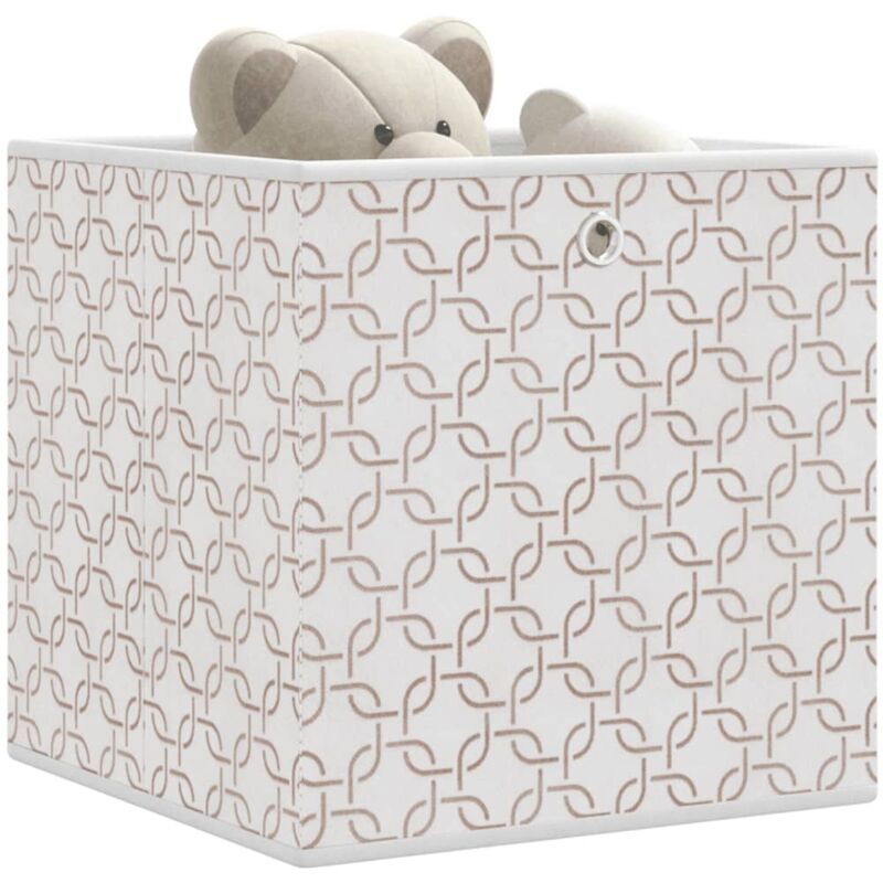 Foldable Storage Boxes 10 pcs Cream 32x32x32 cm Non-woven Fabric vidaXL