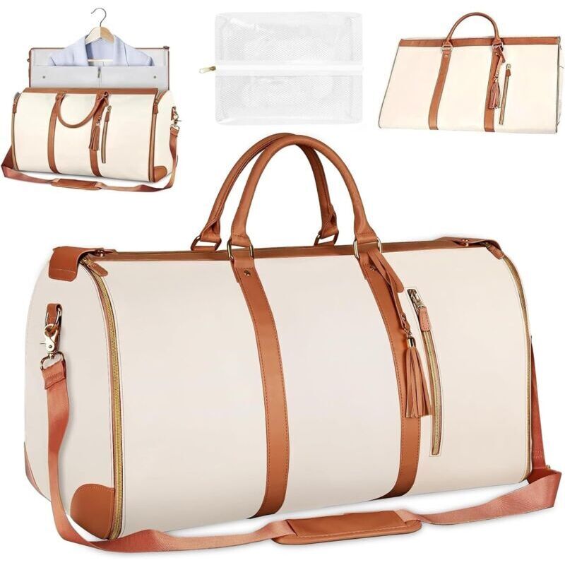 Foldable Travel Bag, Cabin Travel Bag, Waterproof Women's Sports Bag, Large Travel Bag, Women's Weekend Bag, Portable Duffle Bag, 2-in-1 Hanging