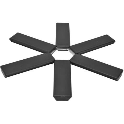Foldable Trivets Heat Insulating Collapsible Pot Holder for Kitchen Dining Room Black