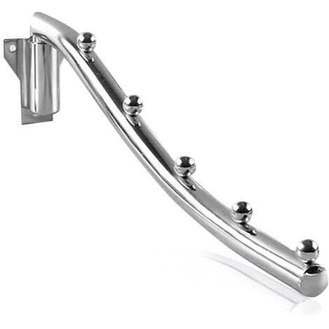 PESCE Foldable Wall Mounted Clothes Rack, Foldable Wall Hanger, Folding Clothes Hanger Space Saving Coat Rack Wall Mounted Folding Hook Retractable Wall Hanger Collapsible Organizer Clothes Rack Rail Rod