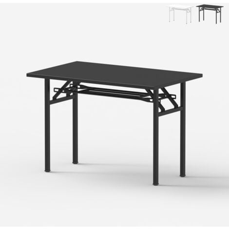 OFFICE24 Foldesk Plus 100x60cm Klappbarer Schreibtisch für das Büro platzsparender 2 Ebenen Farbe: Schwarz